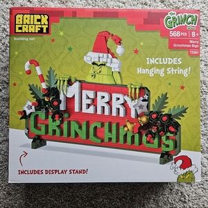 Brickcraft The Grinch Merry Grinchmas Sign Building Set
